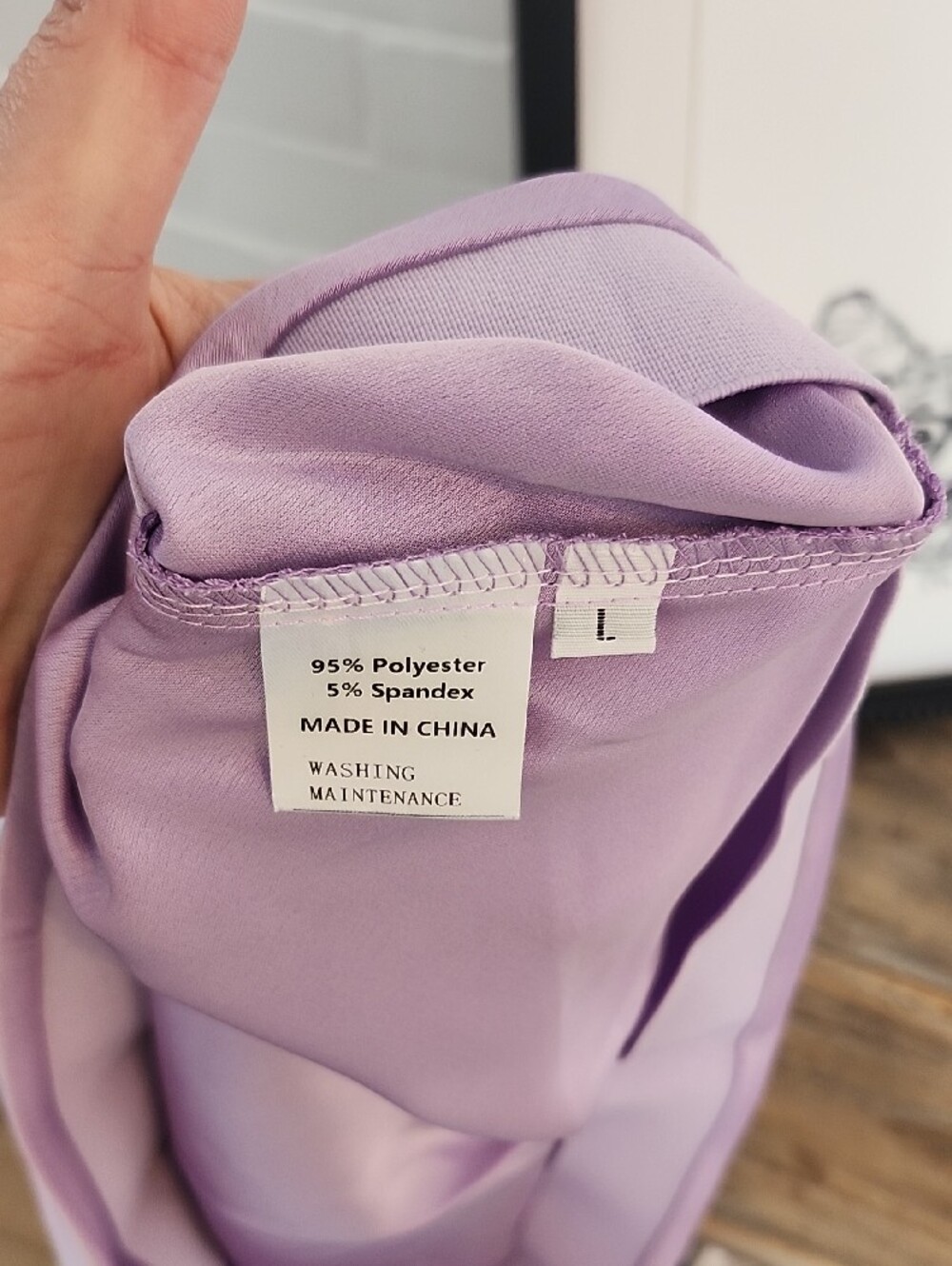 Lilac Satin Skirt, Womens Large - Picture 4 of 4